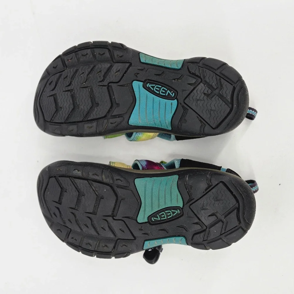 KEEN Newport H2 Tie Dye Rainbow Gorpcore Hiking Sandals Size Youth 3 EU 35 GUC